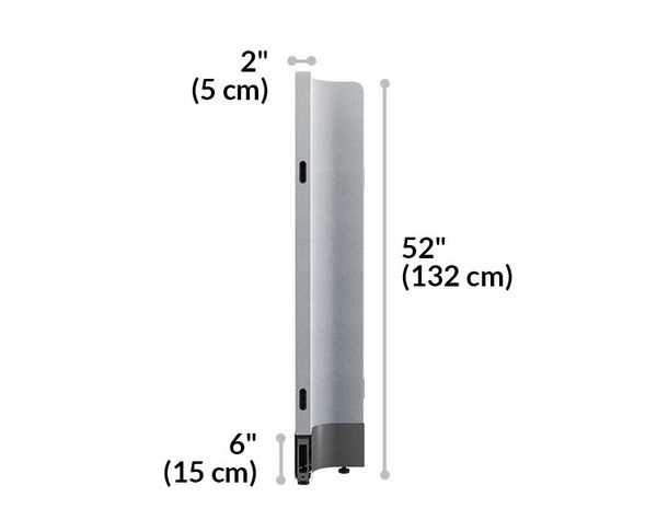quickflex cube l connection is fifty two inches tall and two inches wide